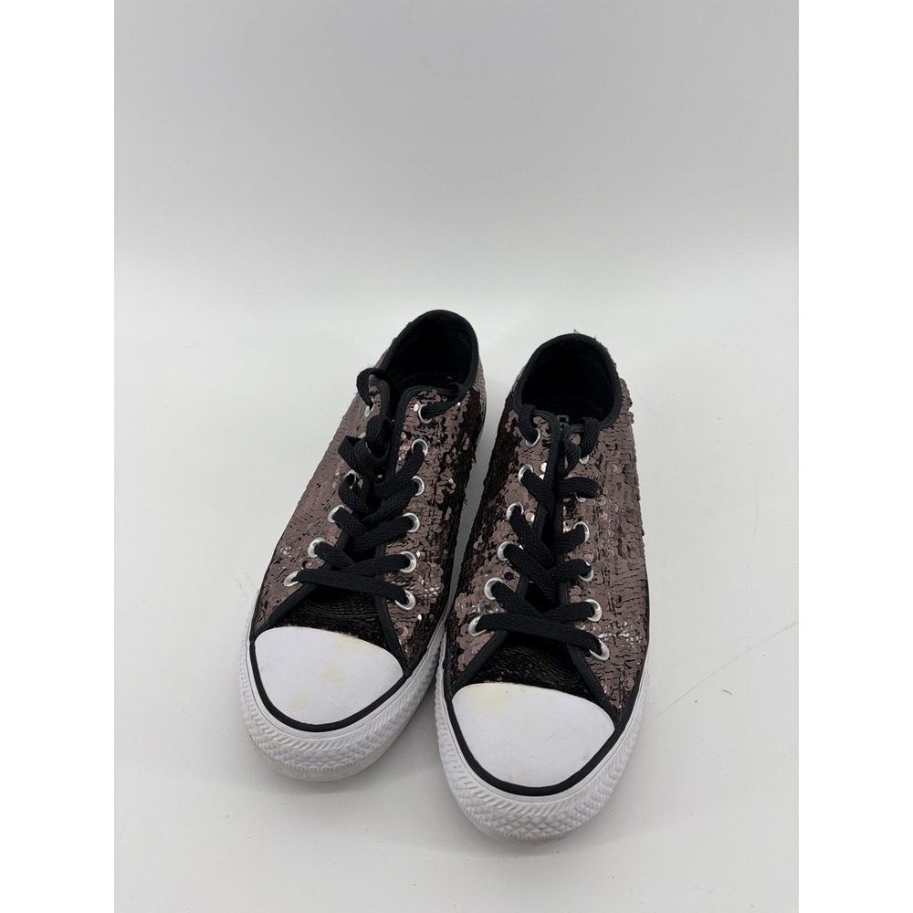 Converse Chuck Taylor Shoes Black/Brown Sequins, Laces, Women's Size 10